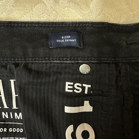 GAP 1969 True Skinny Jeans – Size 8 / 29R – Black Wash - Picture 5 of 9